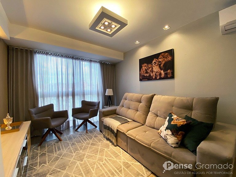 Apartamento no Centro de Gramado mobiliado, equipado e decor