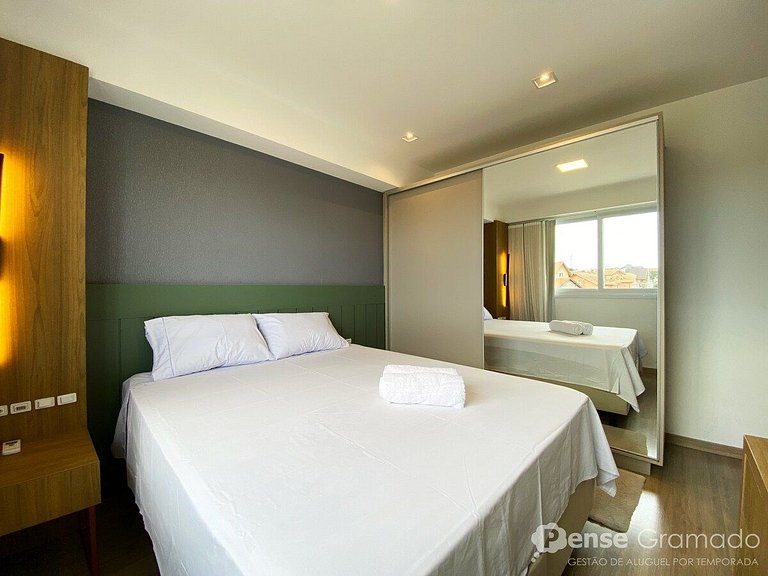 Apartamento no Centro de Gramado mobiliado, equipado e decor