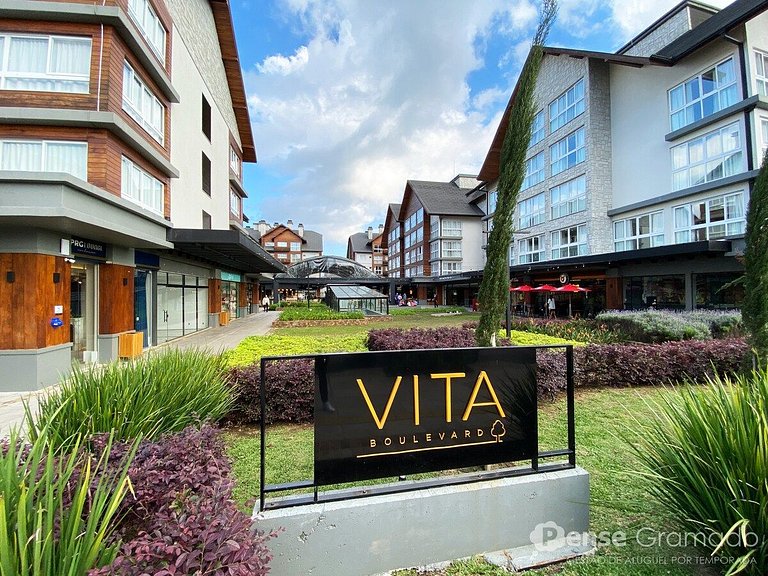 Vita - 2 suítes, Centro de Gramado a 650m da Rua Coberta