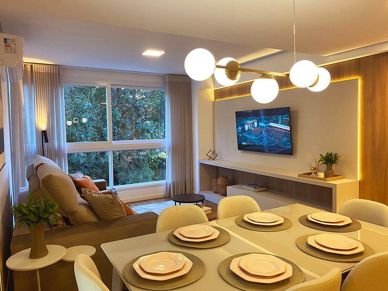 Apartamento em Gramado totalmente mobiliado, equipado e deco