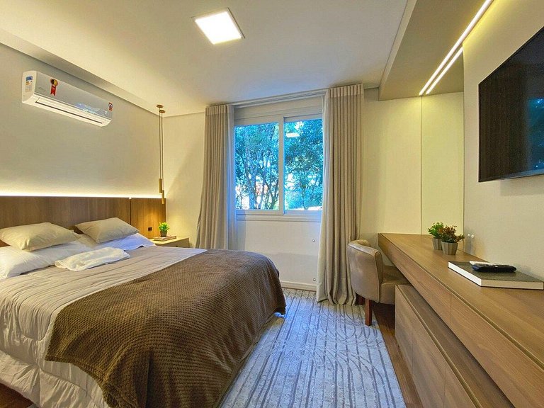 Apartamento em Gramado totalmente mobiliado, equipado e deco
