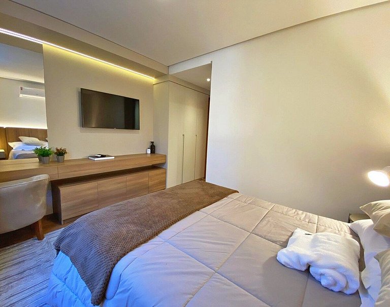 Apartamento em Gramado totalmente mobiliado, equipado e deco