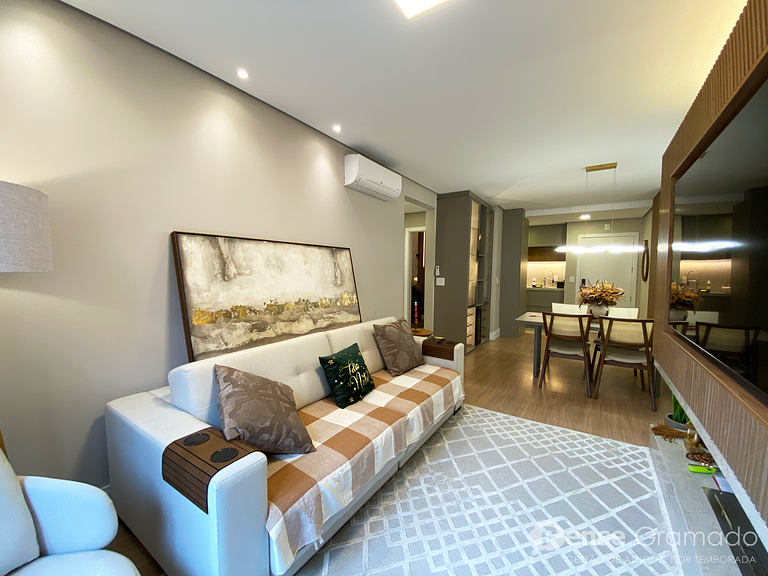 Bellagio - Apto luxo 2 suítes c/piscina e academia