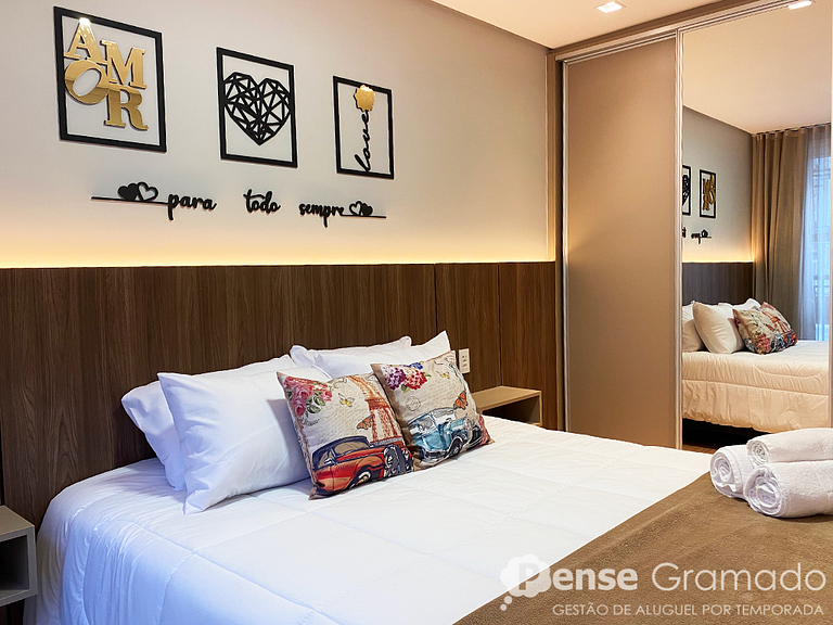 Lumiere 304 - 2 dorm (1 suíte) 400m da Catedral de Pedra